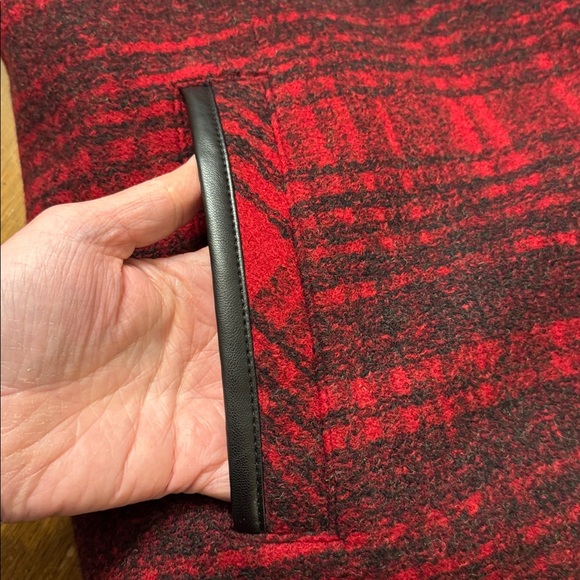 NWT Pendleton Women Wool Blend Walker Long Winter Coat Red Black Charcoal XL New - Picture 6 of 16